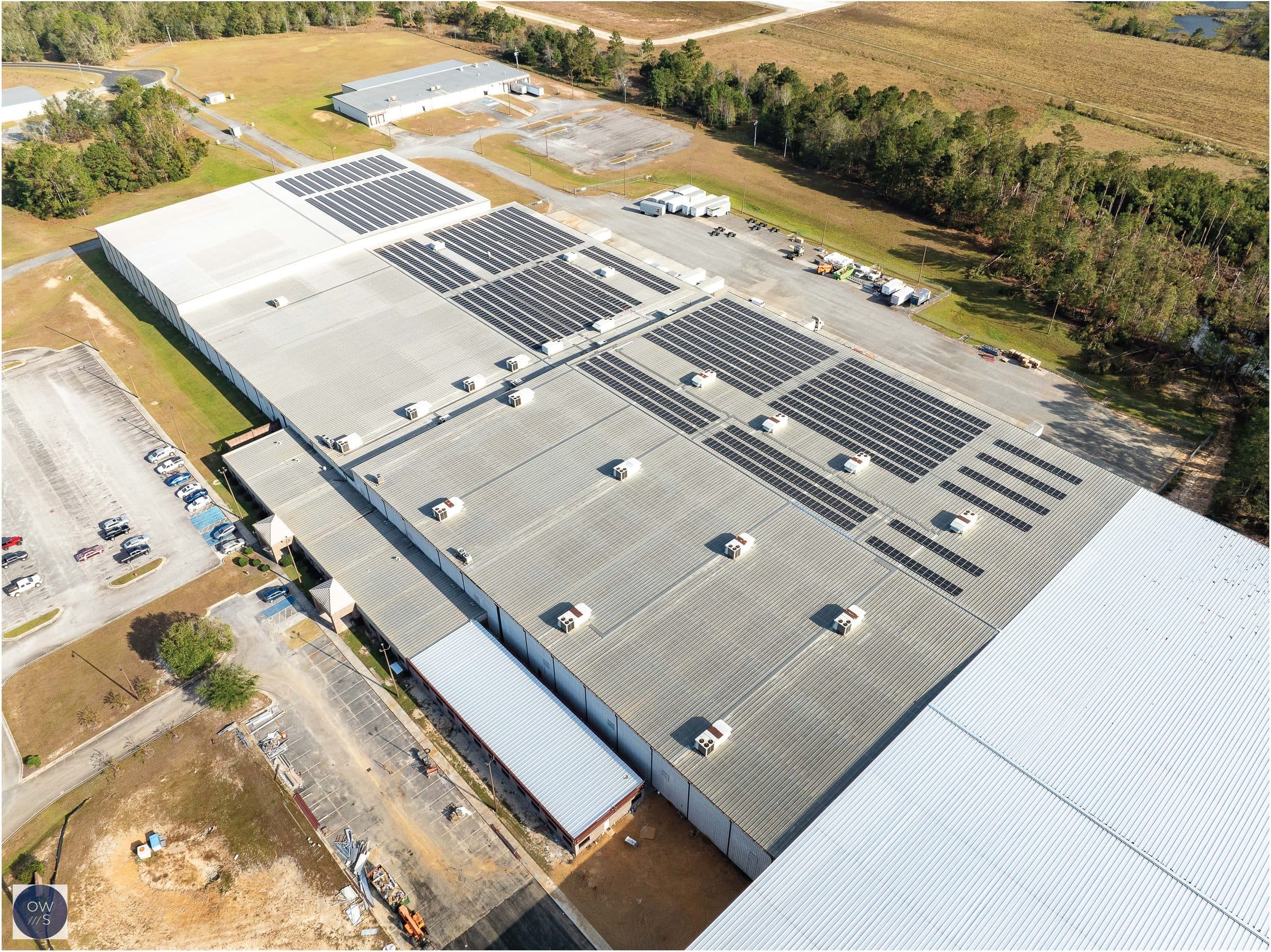 1.267 MW rooftop solar array built by OneWorld Solar on the Samsonite and TUMI distribution center in Vidalia, Georgia